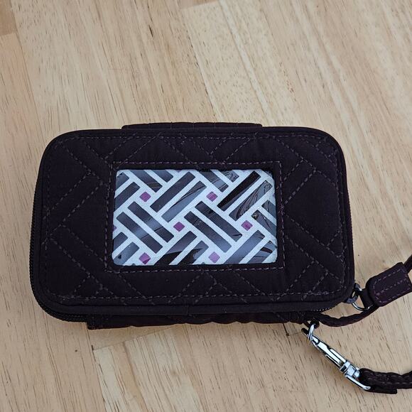 Vera Bradley Iconic RFID Wallet/Wristlet Mulled Wine EUC - Picture 3 of 7